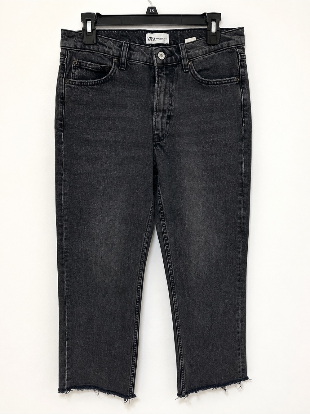 Zara women Washed Black Straight leg Jeans